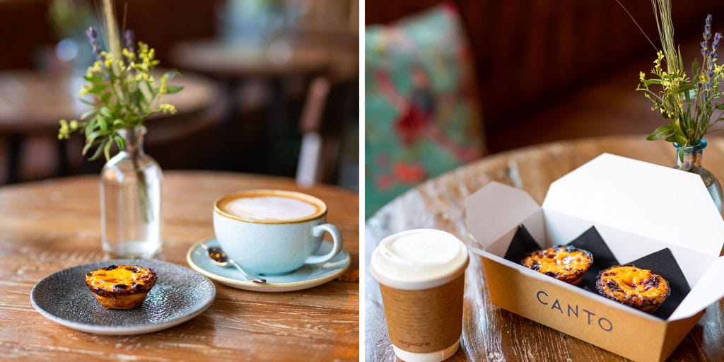 Pastel de nata and coffee at Canto